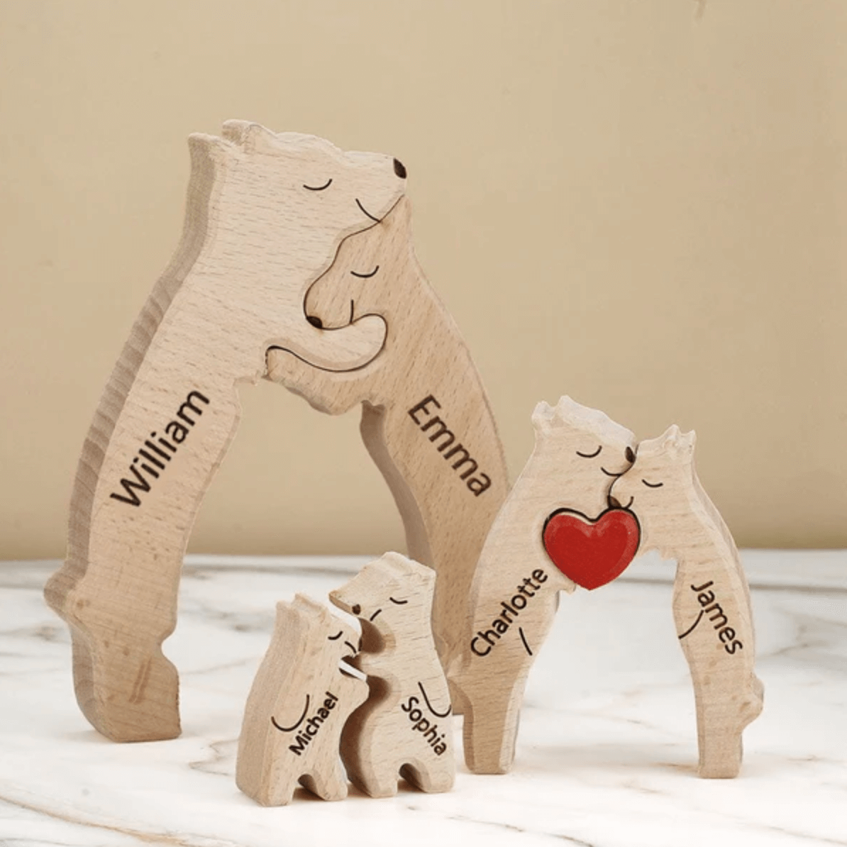 Bear Hugs™ - Wooden Family Puzzle